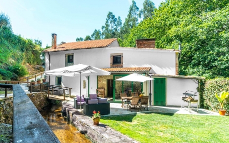 The restored mill still has a running stream